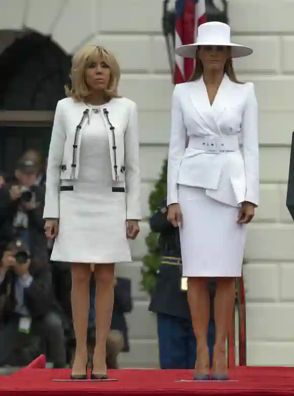 Brigitte Macron und Melania Trump