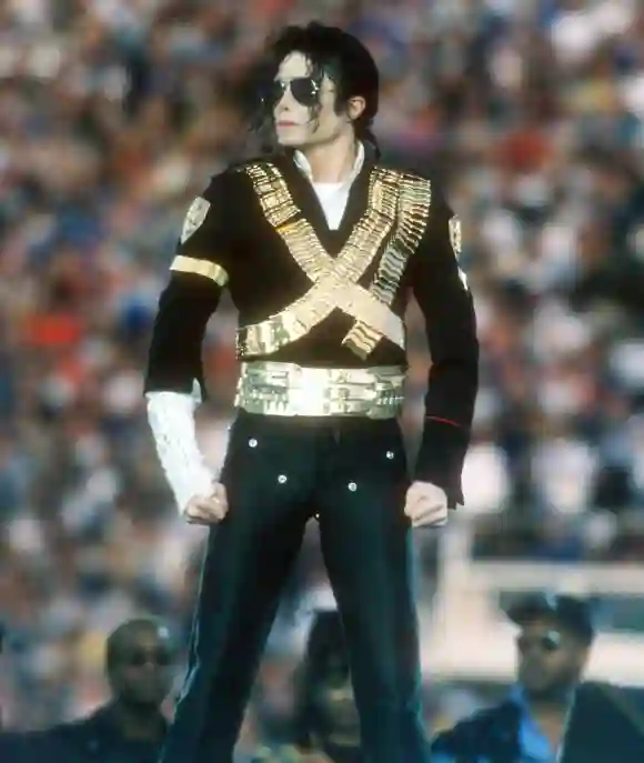 Michael Jackson bei der Halbzeitshow des Super Bowl 1993