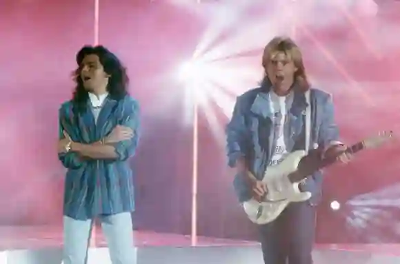 Thomas Anders und Dieter Bohlen als Modern Talking am 1. Juni 1986
