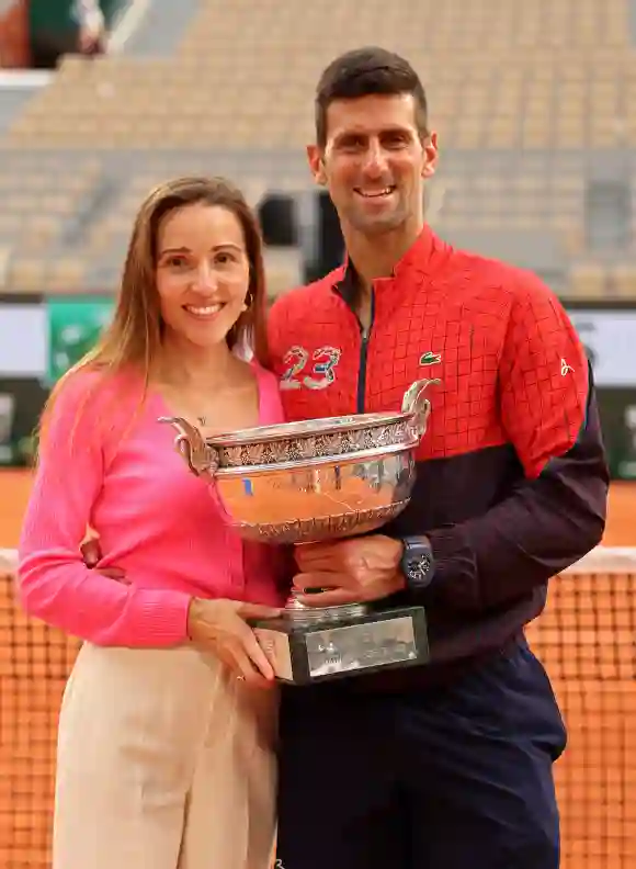 Novak und Jelena Djokovic bei den French Open 2023