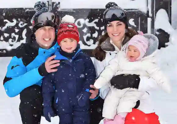 Prinz William, Prinz George, Prinzessin Charlotte und Herzogin Kate