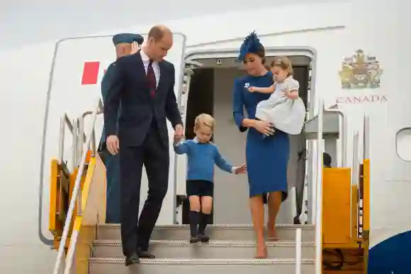 Prinz William, Prinz George, Prinzessin Charlotte und Herzogin Kate