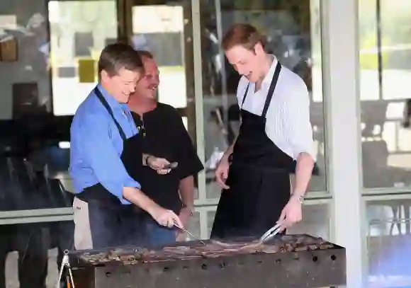 Prinz William beim BBQ am 21. Januar 2010 in in Melbourne, Australien