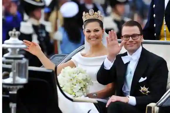 Prinzessin Victoria und Prinz Daniel von Schweden am Tag ihrer Hochzeit am 19. Juni 2010