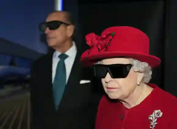 Königin Elisabeth II. und Prinz Philip an der Universität von Sheffield im Jahr 2010