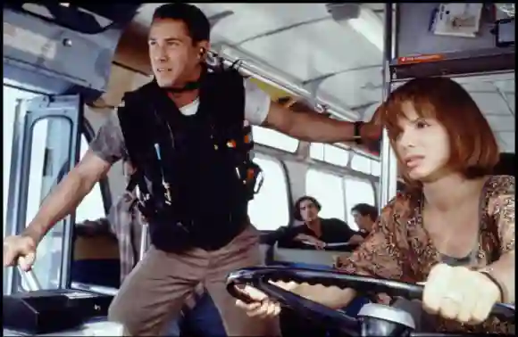 Sandra Bullock und Keanu Reeves in „Speed“