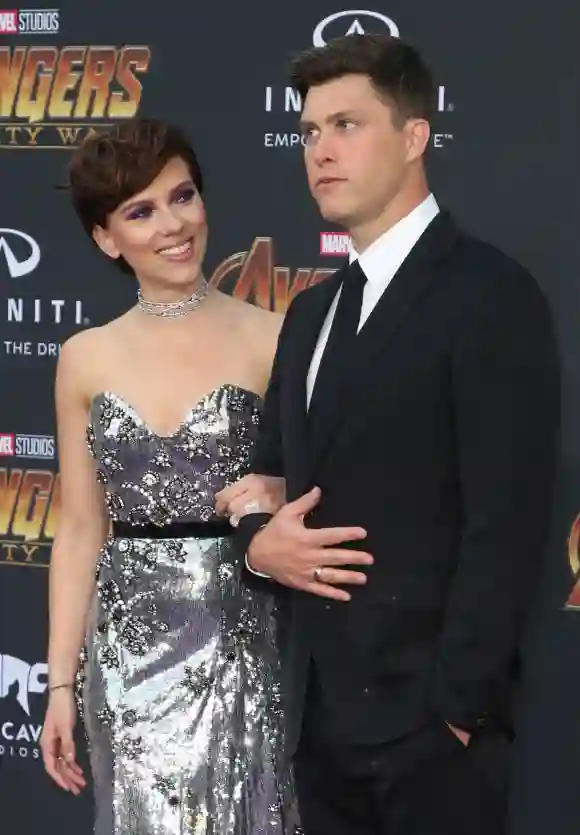 Scarlett Johansson und Colin Jost bei der Premiere des neuen „Avengers“-Films