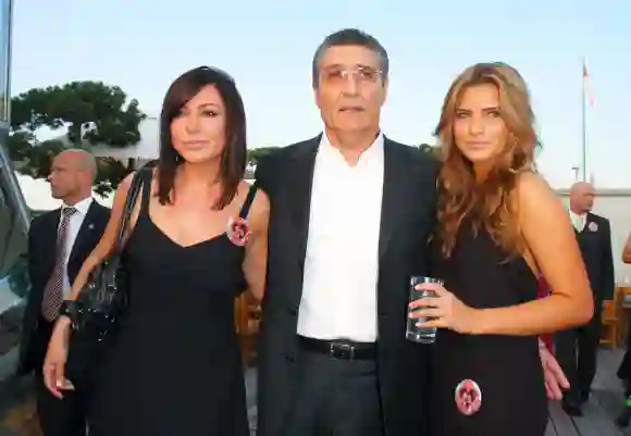 Simone Thomalla, Rudi Assauer und Sophia Thomalla bei der Feier zur Hochzeit des Friseurs Udo Walz in Berlin am 26. Juli 2008