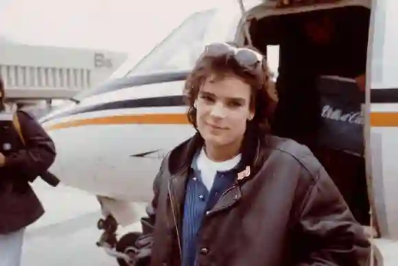 Stéphanie von Monaco bei ihrer Ankunft am Flughafen Köln/Bonn am 7. April 1986