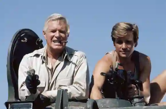 "Das A-Team": George Peppard als "Hannibal" und Dirk Benedict als "Faceman"