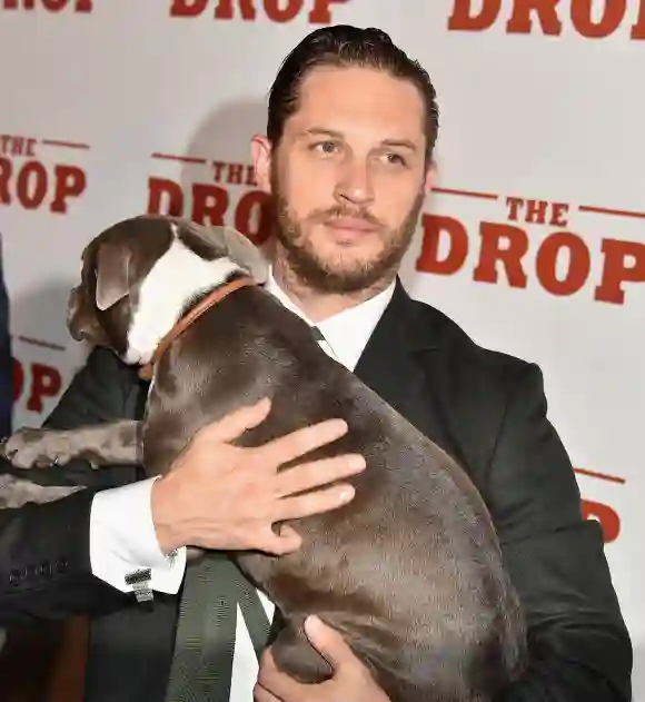 Tom Hardy mit seinem Hund