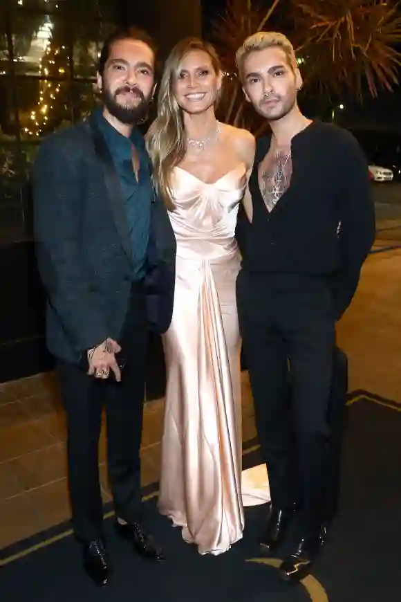 Tom Kaulitz, Heidi Klum und Bill Kaulitz bei der Emmys After Party 2017