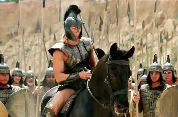 Brad Pitt in einer Szene des Films „Troja“ von 2004
