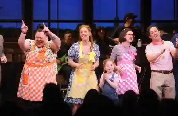 Jessie Mueller, Keala Settle und Kimiko Glenn des Musicals „Waitress“ Broadway am 24. April 2016