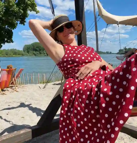 Wendela Horz posiert für ein Instagram-Foto