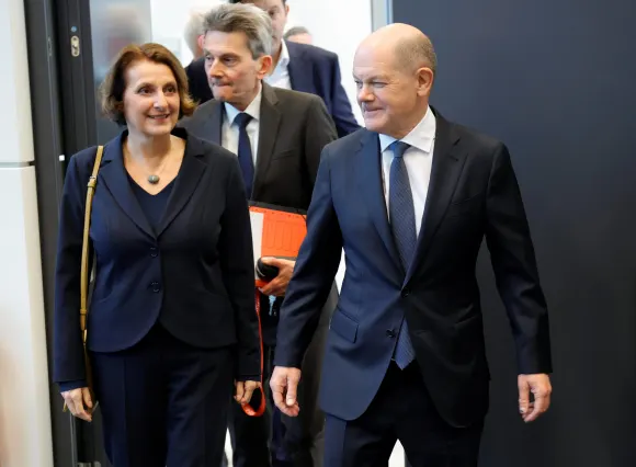 Olaf Scholz und seine Frau Britta Ernst