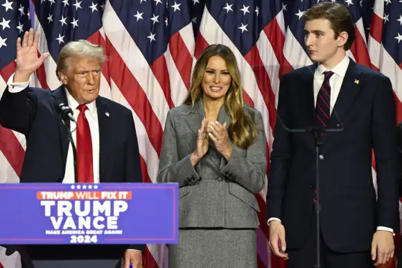 donald trump melania trump barron trump wahlparty veränderung familie