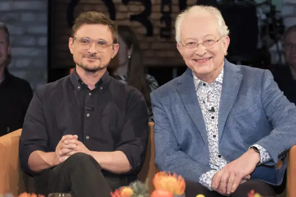 Florian Lukas und Gert Rosenthal, der Sohn von Hans Rosenthal