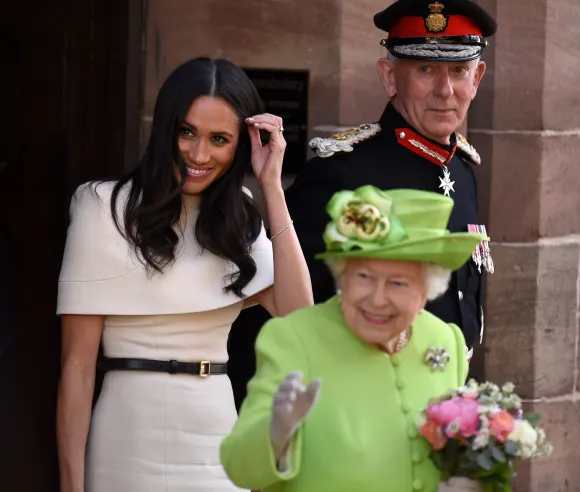 Herzogin Meghan Königin Elisabeth II