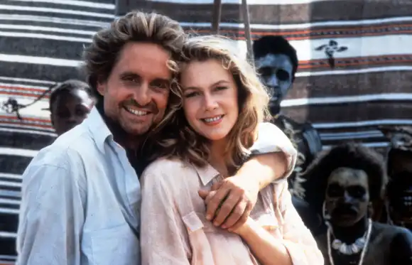 Michael Douglas And Kathleen Turner In 'The Jewel Of The Nile'