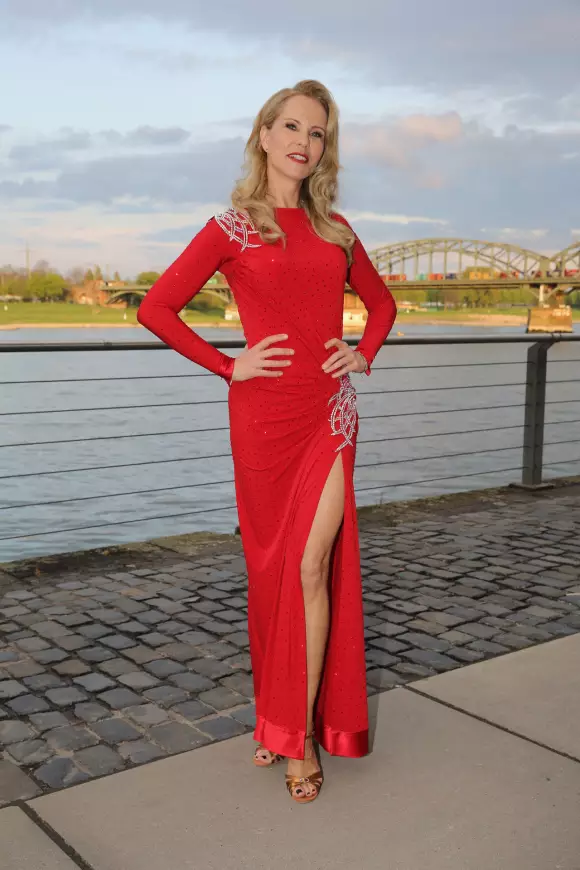 Katja Burkard 2015 bei der Party zu ihrem 50. Geburtstag in Köln