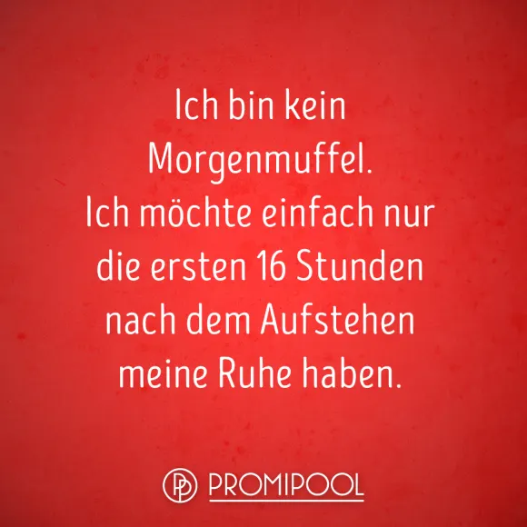 lustiger Spruch Morgenmuffel