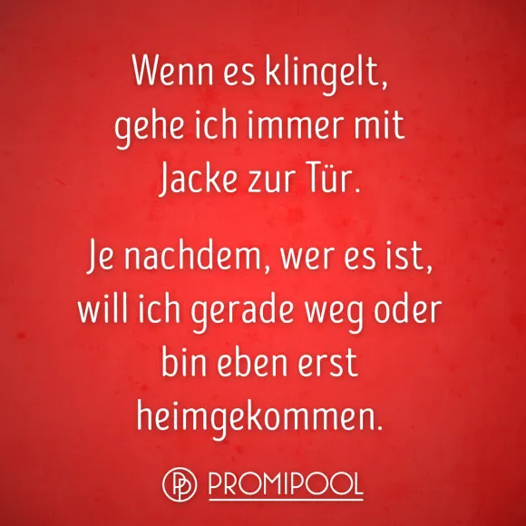 lustiger Spruch Jacke Tür