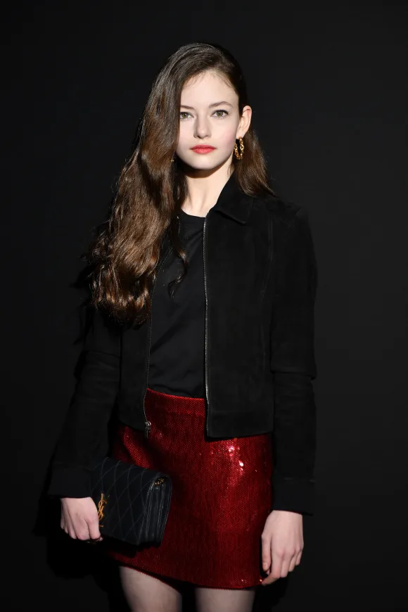 PFW - Saint Laurent Front Row Mackenzie Foy attends the Saint Laurent show as part of the Paris Fashion Week Womenswear
