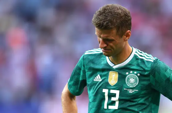 Thomas Müller nach dem Spiel gegen Südkorea bei der WM 2018