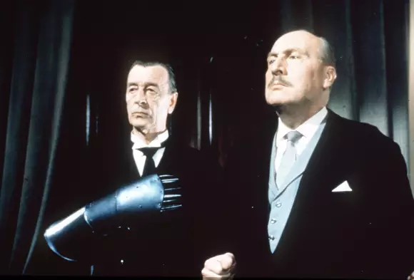 Carl Lange und Siegfried Schürenberg in „Die blaue Hand“ Edgar Wallace