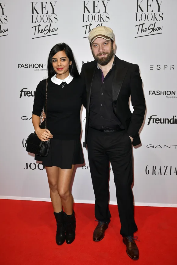 Collien Ulmen-Fernandes und Christian Ulmen bei der Mercedes Fashion Week 2017