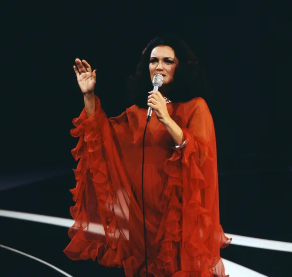 STARPARADE Starparade, ZDF Musiksendung, Deutschland, 1978, Auftritt der amerikanischen Schlagersängerin Connie Francis.