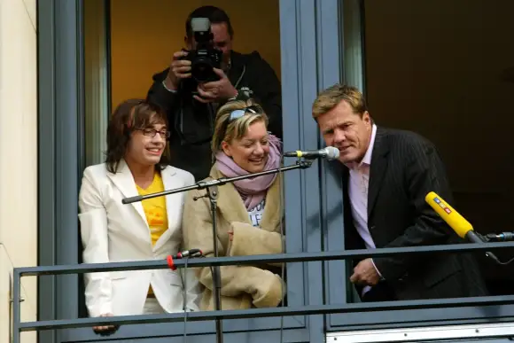 Daniel Küblböck, Juliette Schoppmann und Dieter Bohlen im Jahr 2003