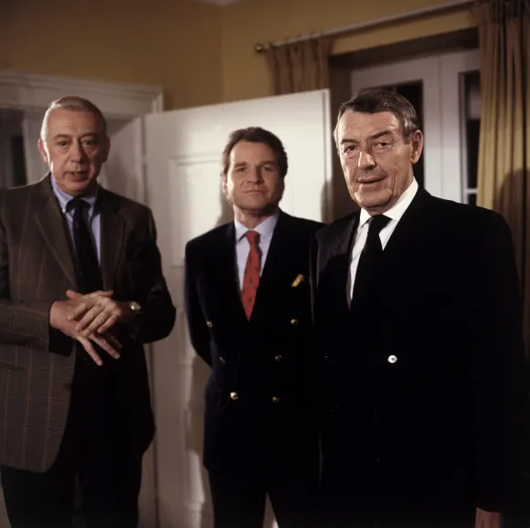 Horst Tappert, Fritz Wepper und Günther Ungeheuer in „Derrick“