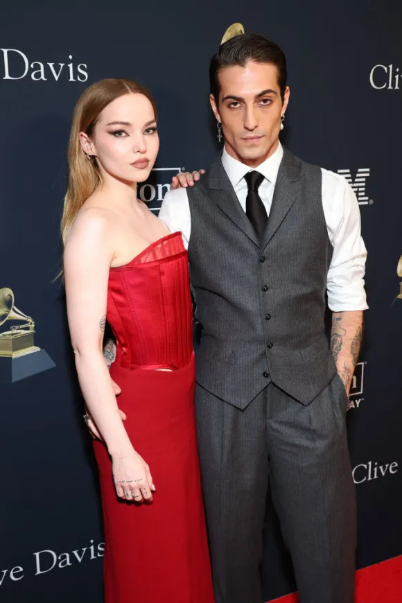 Dove Cameron und Damiano David bei einer Grammy-Party 2024