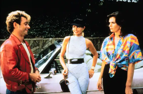 „Flodder“-Darsteller Huub Stapel, Apollonia van Ravenstein und Liz Snoyink