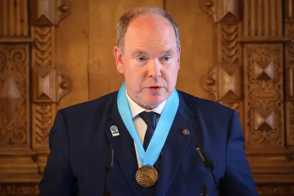 Fürst Albert von Monaco während einer Rede im Juli 2022