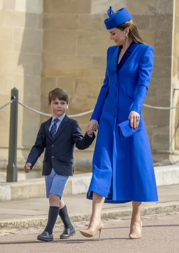 Prinz Louis und Prinzessin Kate beim Ostergottesdienst im Windsor Castle 2023