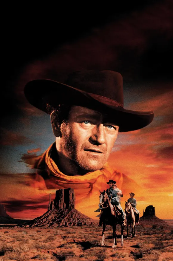 John Wayne auf einem Plakat von „The Searchers“