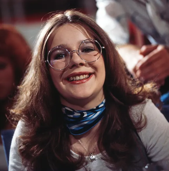 Maggie Mae Maggie Mae, deutsche Schlagersängerin, zu Gast bei der ZDF Hitparade in Berlin, Deutschland 1975