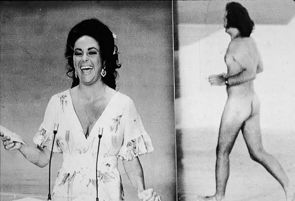 Elizabeth Taylor wurde bei den Oscars 1974 von einem Flitzer überrascht