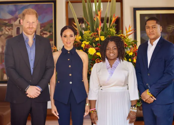 Prinz Harry, Herzogin Meghan, Francia Márquez und Yerney Pinillo