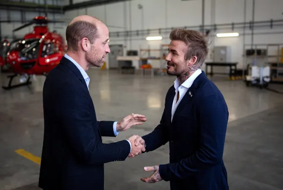 Prinz William trifft auf David Beckham