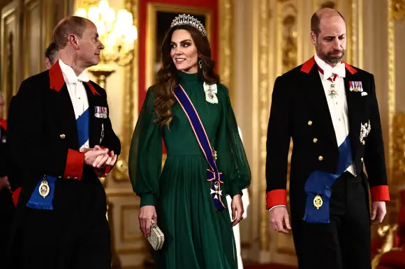 Prinzessin Kate und Prinz William beim Staatsbankett.