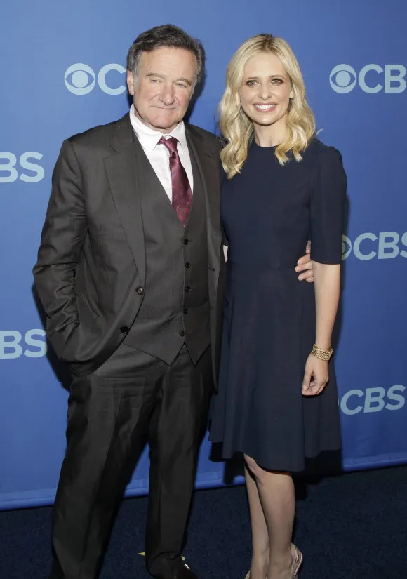 Sarah Michelle Gellar und Robin Williams bei der CBS 2013 Upfront Presentation am 16. Mai 2013