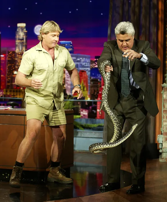Steve Irwin und Jay Leno