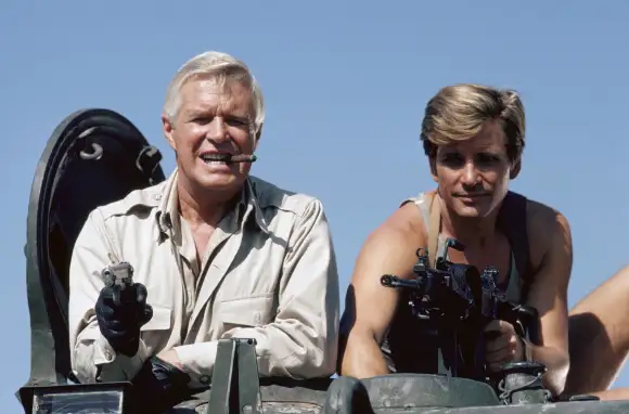 "Das A-Team": George Peppard als "Hannibal" und Dirk Benedict als "Faceman"