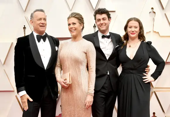 Tom Hanks, Rita Wilson, Truman Theodore Hanks und Elizabeth Hanks