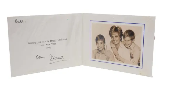 Weihnachtskarte von Lady Diana 1994